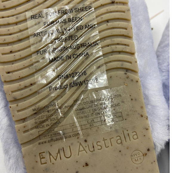 EMU X Free People Musica Sheepskin Slippers Sky Blue - Picture 9 of 11